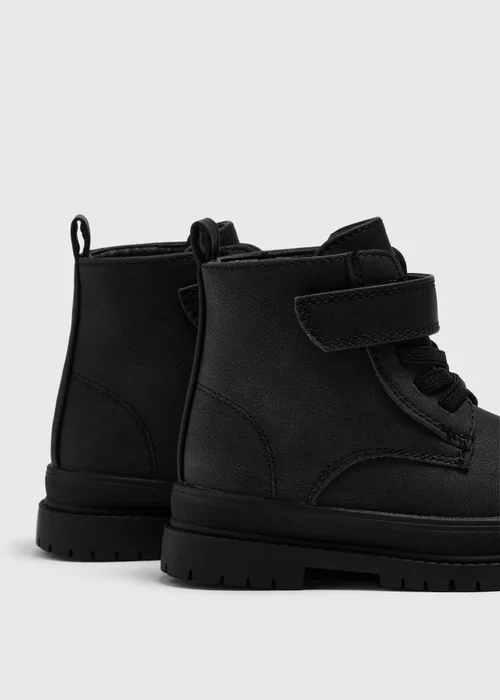 Boys Black Hiker Boots (Younger 4-12) - 4 Infants Image 2