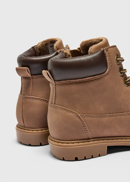 Boys Tan Lace-Up Hiking Boots - 10 Infants Image 2