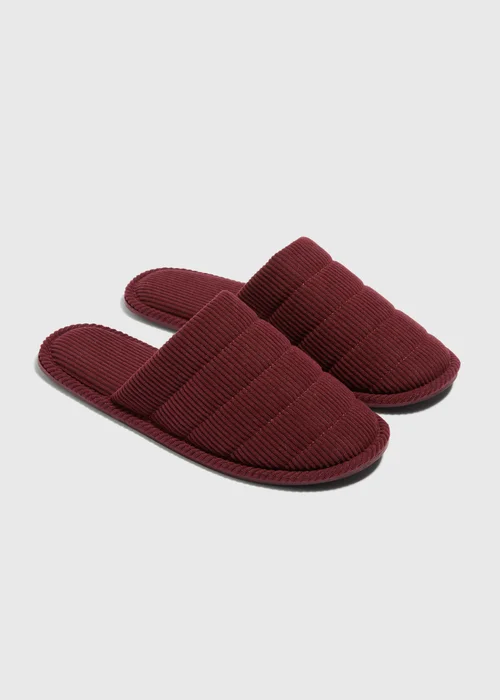 Burgundy Mule Slippers - S Image 1