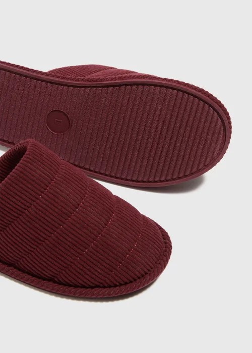 Burgundy Mule Slippers - S Image 2