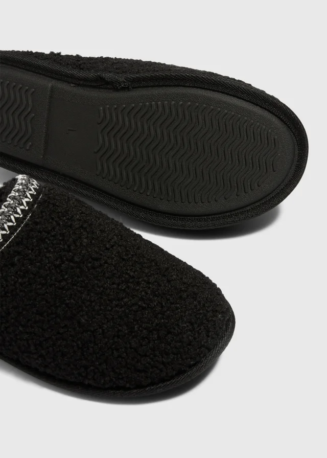 Black Borg Mule Slippers
