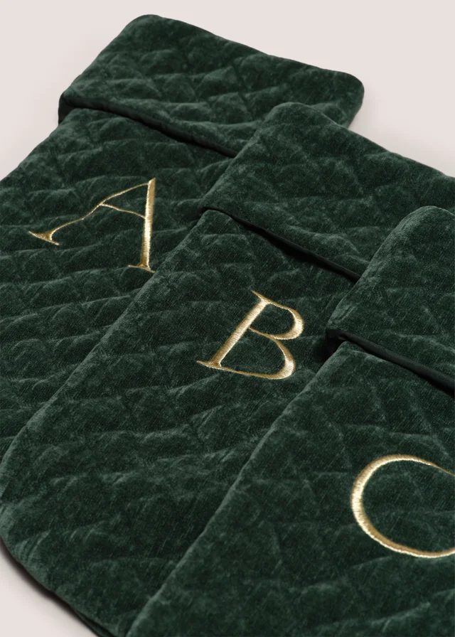 Green Quilted Alphabet Stocking