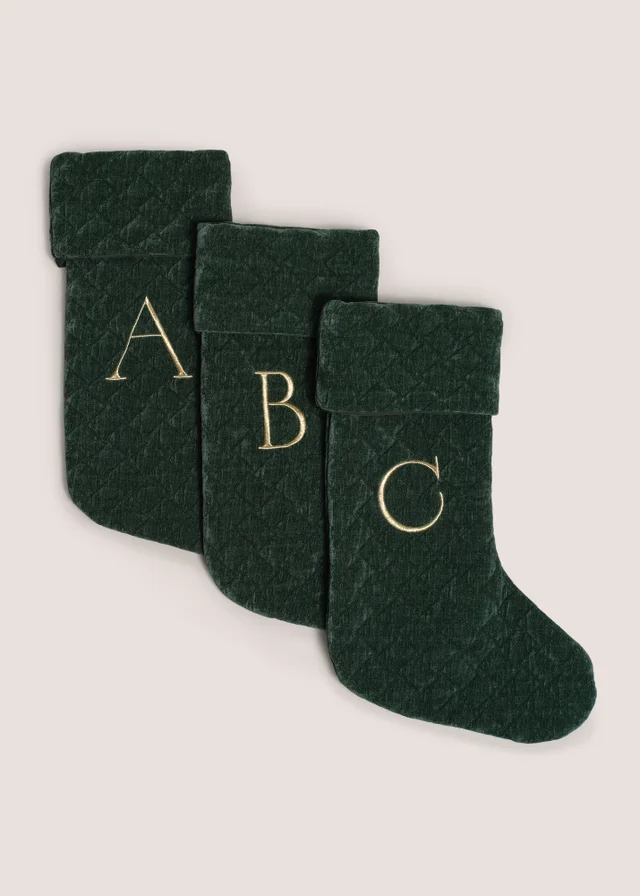 Green Quilted Alphabet Stocking