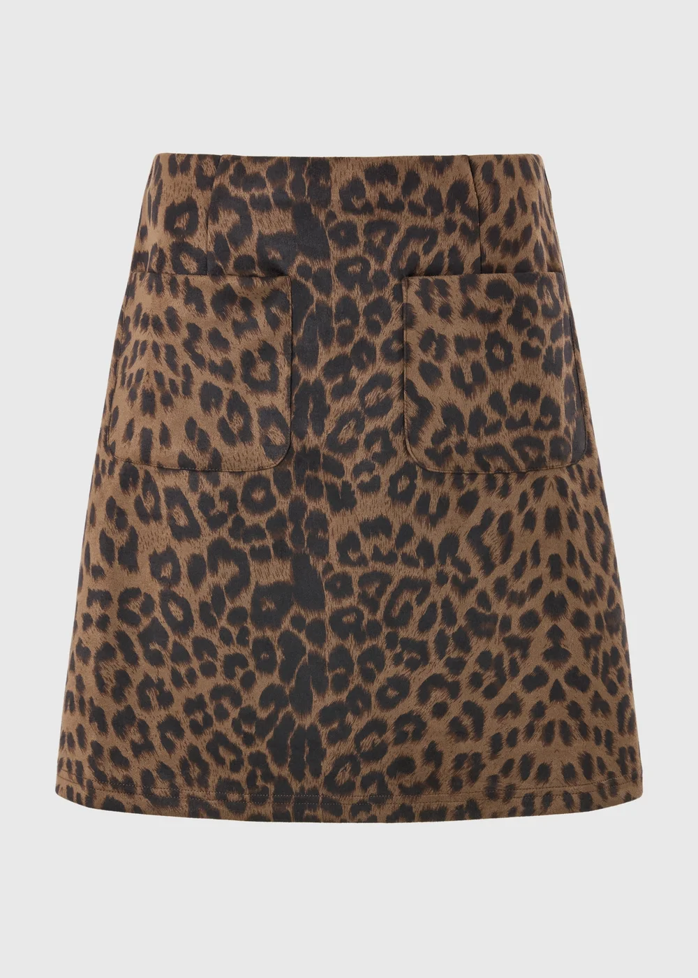 Brown Animal Double Pocket Mini Skirt - 8 Image 1