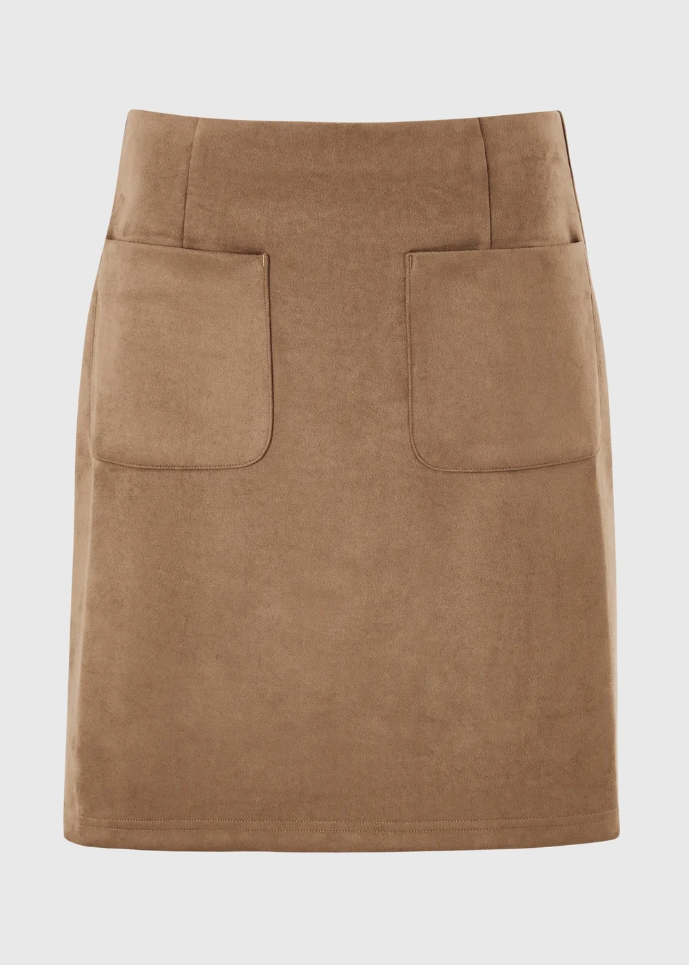 Tan Suedette Mini Skirt - 8 Image 4