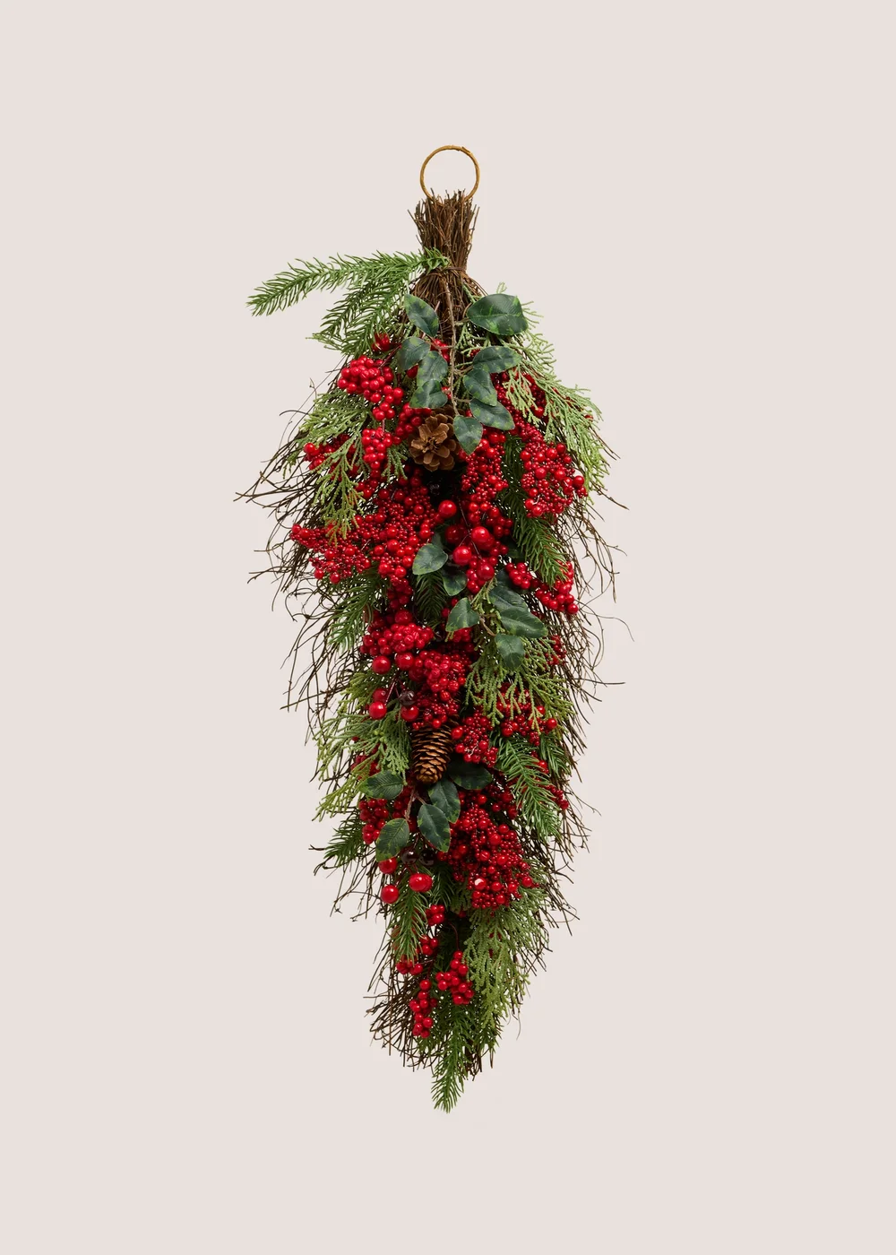 Red Hanging Wreath Image 1