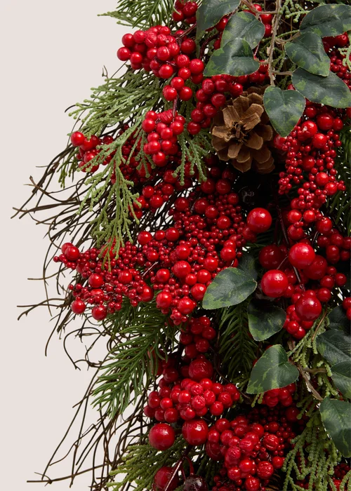 Red Hanging Wreath Image 2