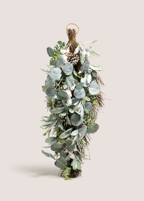 White Hanging Wreath Image 1