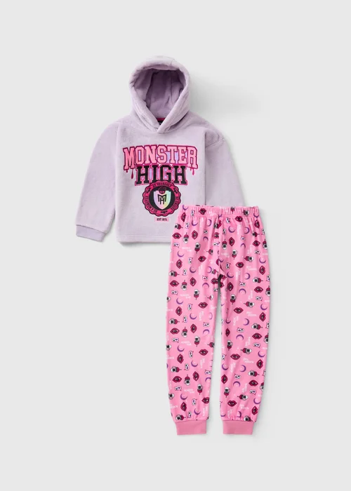 Monster High Pink & Lilac Pyjama Set (7-13 Yrs) - 7 Yrs Image 1