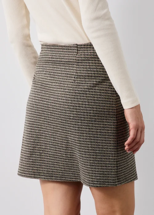Brown Check Double Pocket Mini Skirt - 8 Image 2