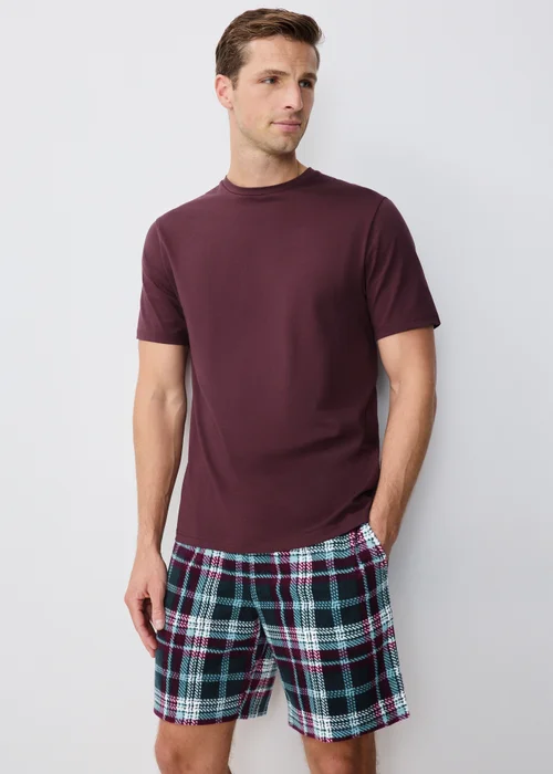 Burgundy Fleece Short Pyjama Set - XS Image 1