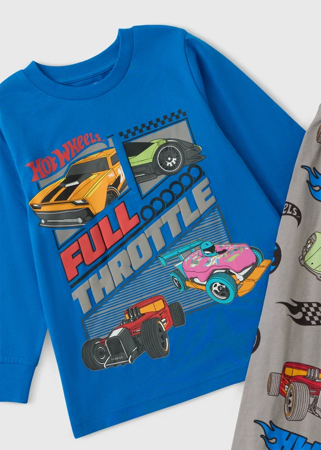 Boys Blue Hot Wheels Pyjamas (3-9 yrs)