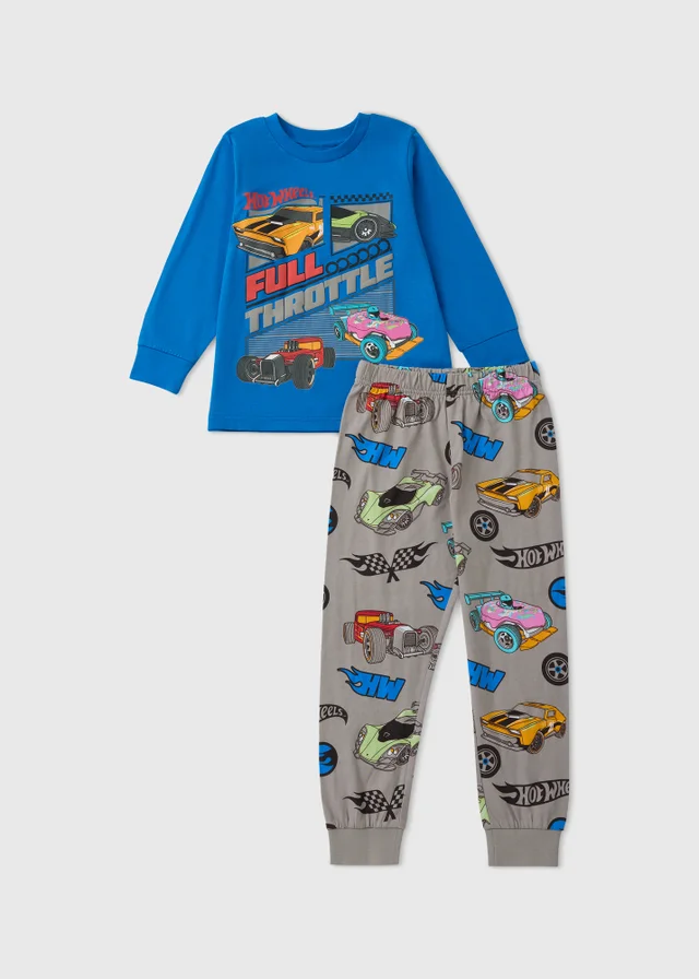 Boys Blue Hot Wheels Pyjamas (3-9 yrs)
