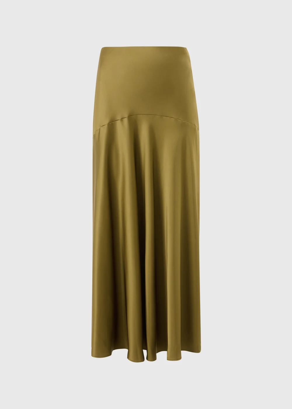 Lime Satin Midaxi Skirt - 8 Image 4