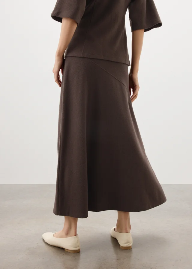 Chocolate Cosy Midaxi Co Ord Skirt