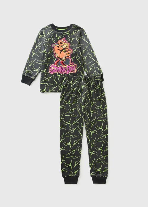Scooby Doo Boys Black Fleece Pyjamas (4-11yrs) - 4-5 Yrs Image 1