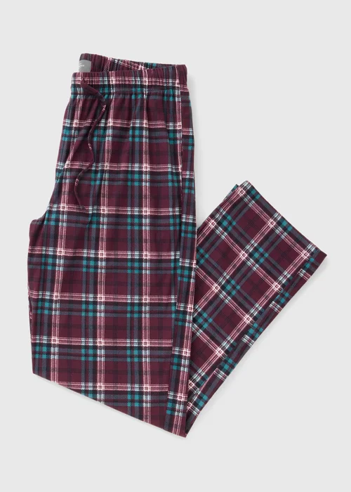 Burgundy Checked Pyjama Bottoms - XS Image 4