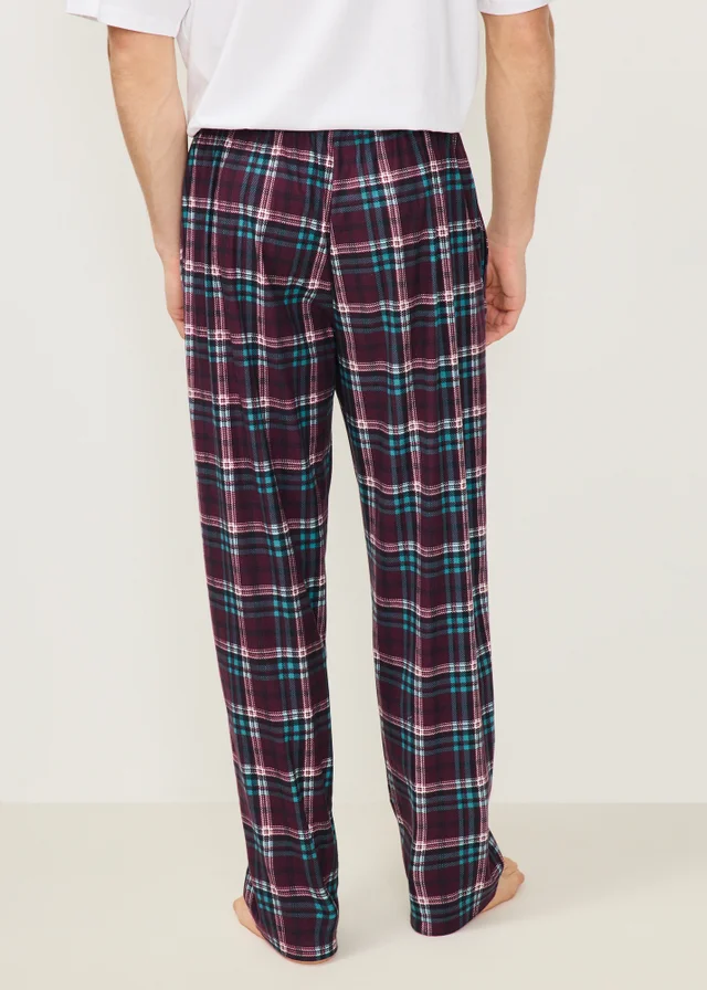 Burgundy Checked Pyjama Bottoms