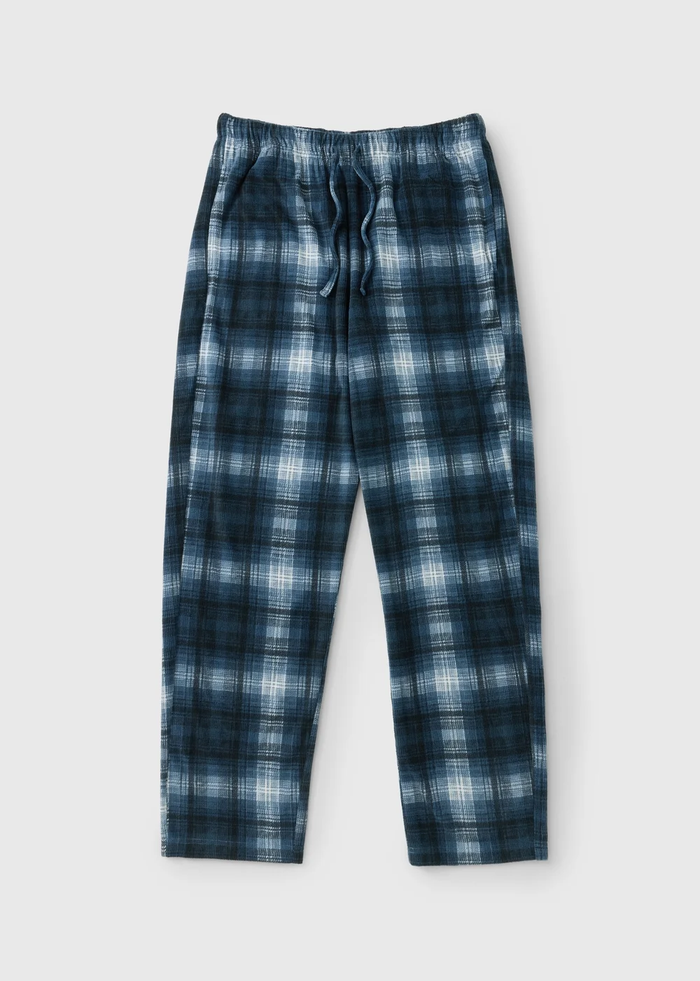 Navy Checked Waffle Pyjama Bottoms - XS Image 4