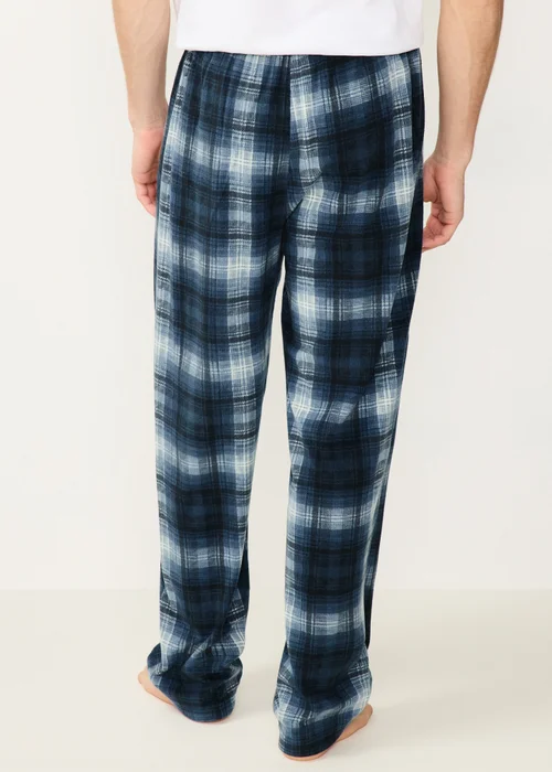 Navy Checked Waffle Pyjama Bottoms - XS Image 2