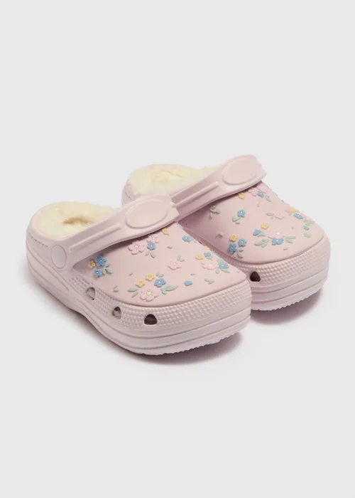 Girls Floral Clog (Younger 4-Older 2) - 4-5 Infants Image 1
