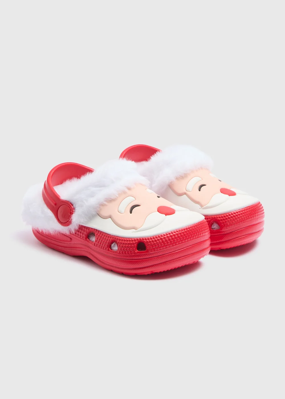 Boys Red Santa Clog Shoes (Younger 4-Older 13) - 4-5 Infants Image 1
