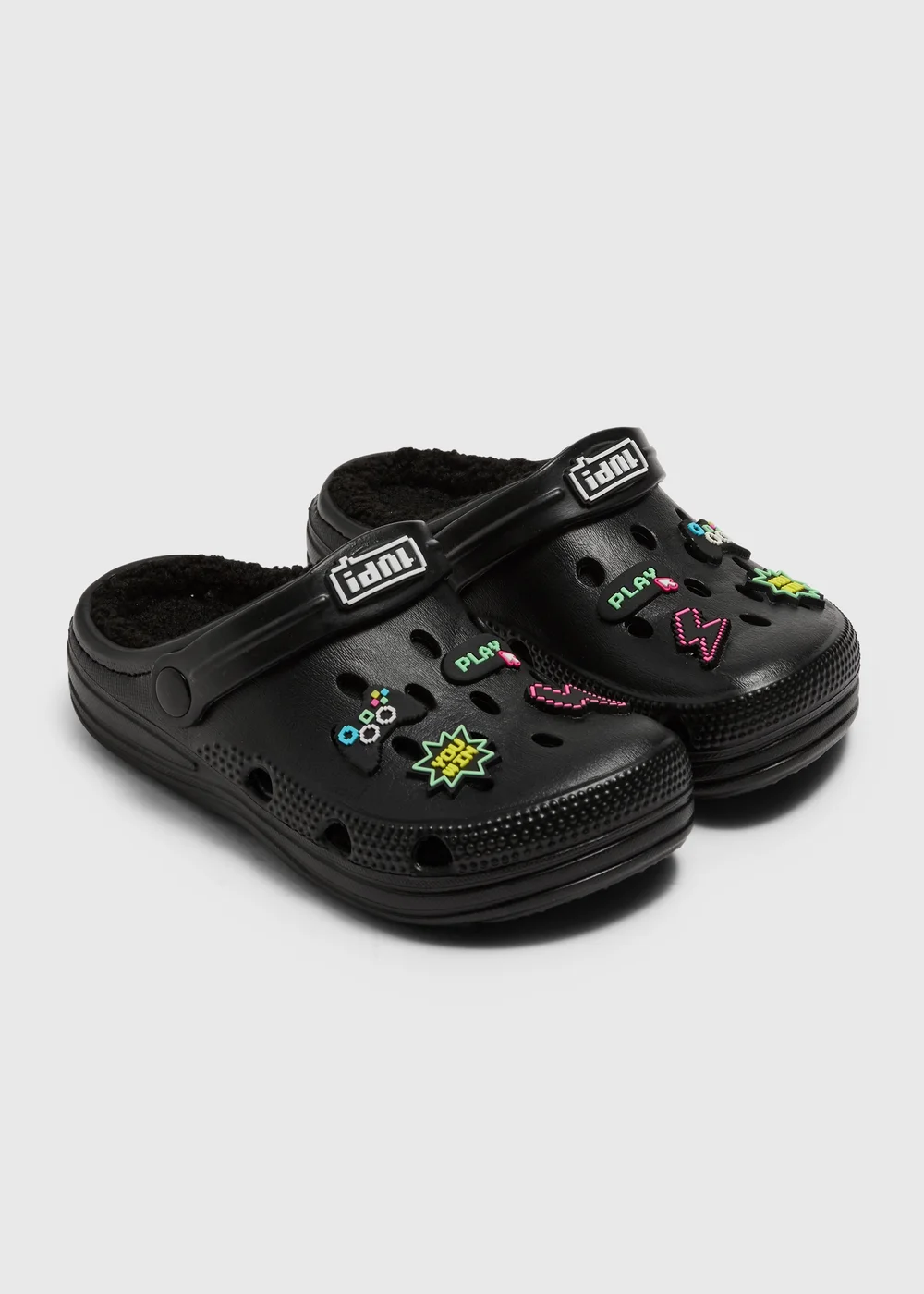 Boys Black Game On Clogs (Younger 8-Older 6) - 8-9 Infants Image 1