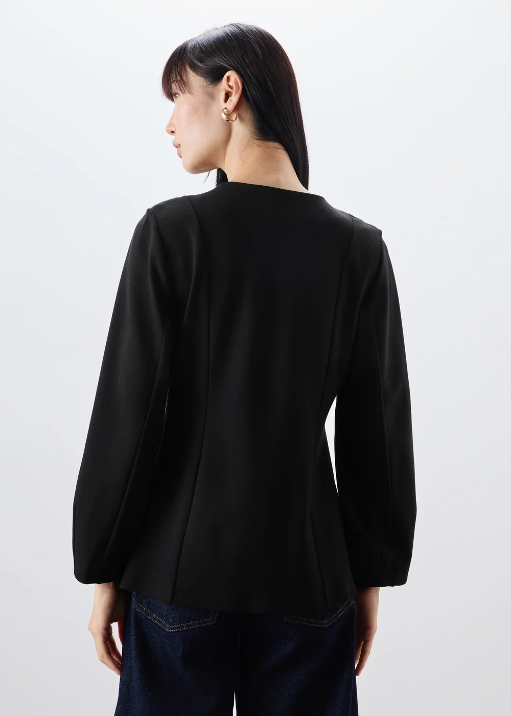 Black Fit & Flare Co Ord Jacket - 8 Image 3