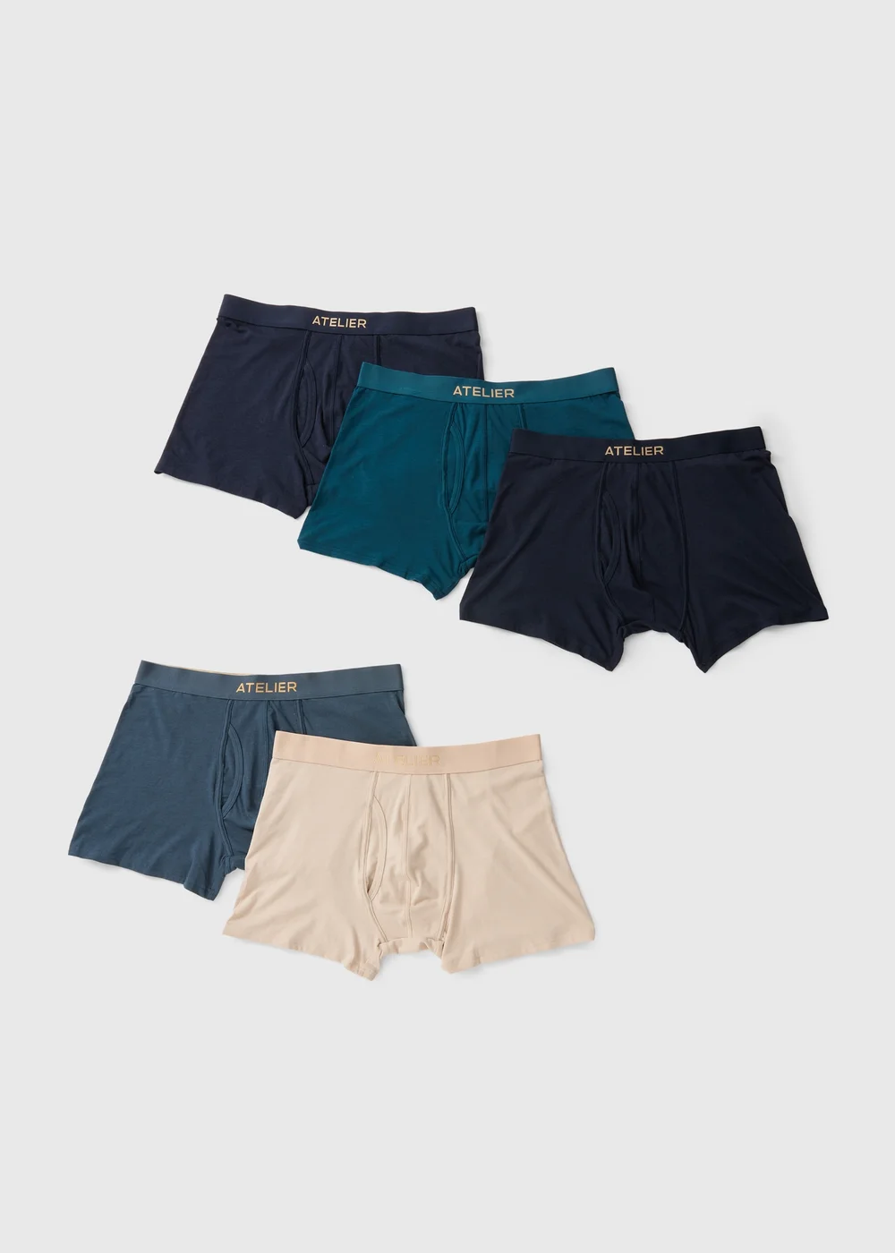 5 Pack Teal Modal Trunks - XS Image 1