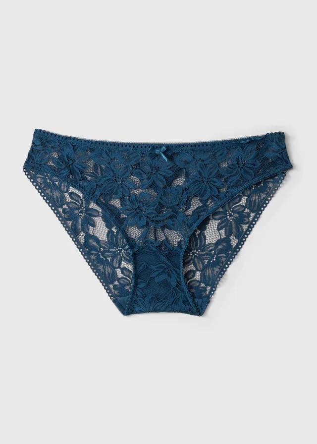Navy Lace Mini Knickers