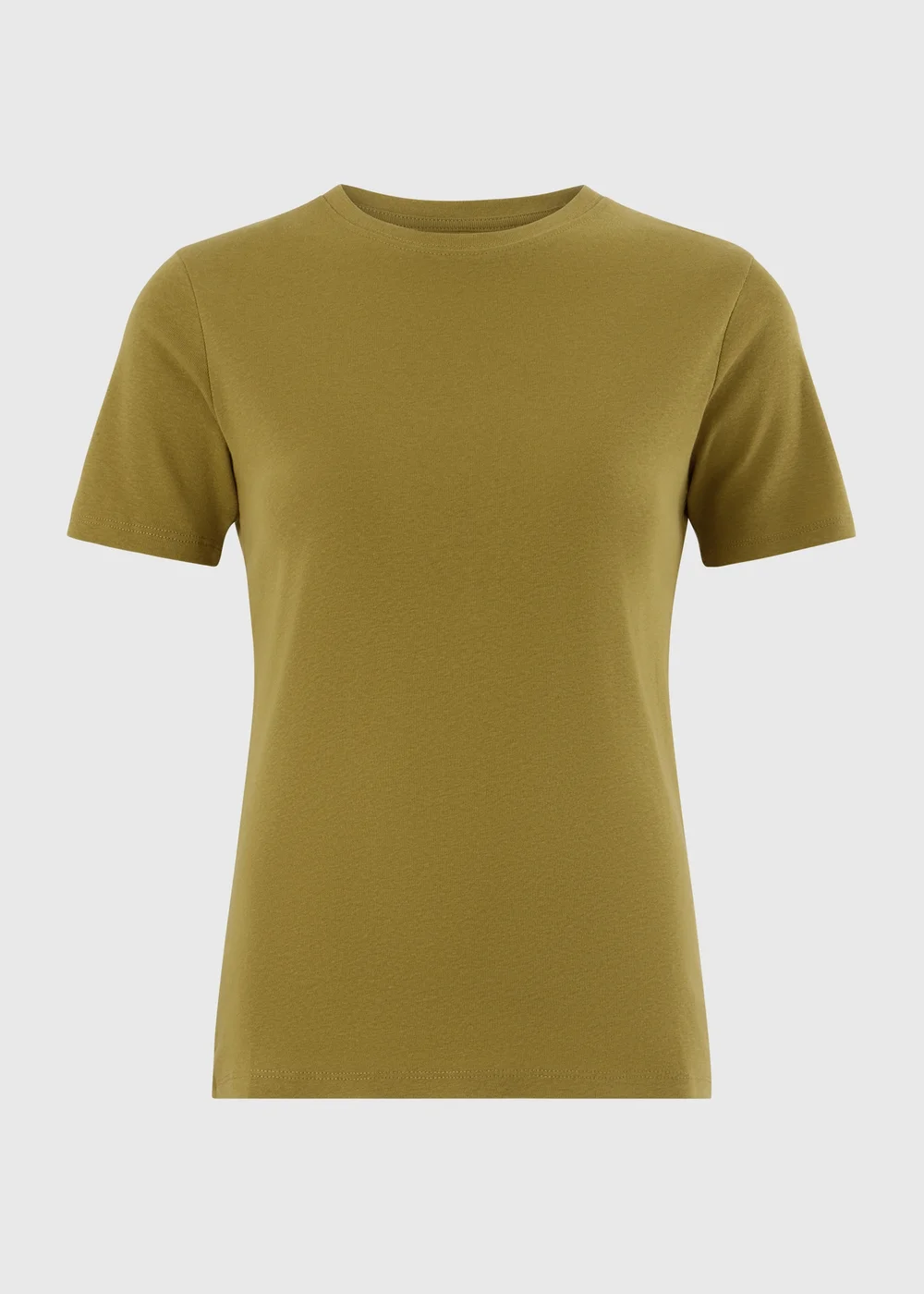 Olive Fitted Short Sleeve Top - 8 Image 2