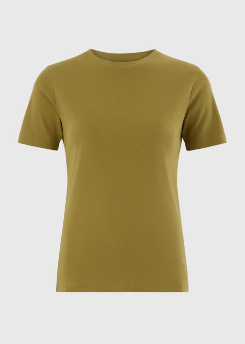 Olive Fitted Short Sleeve Top - 8 Image 2