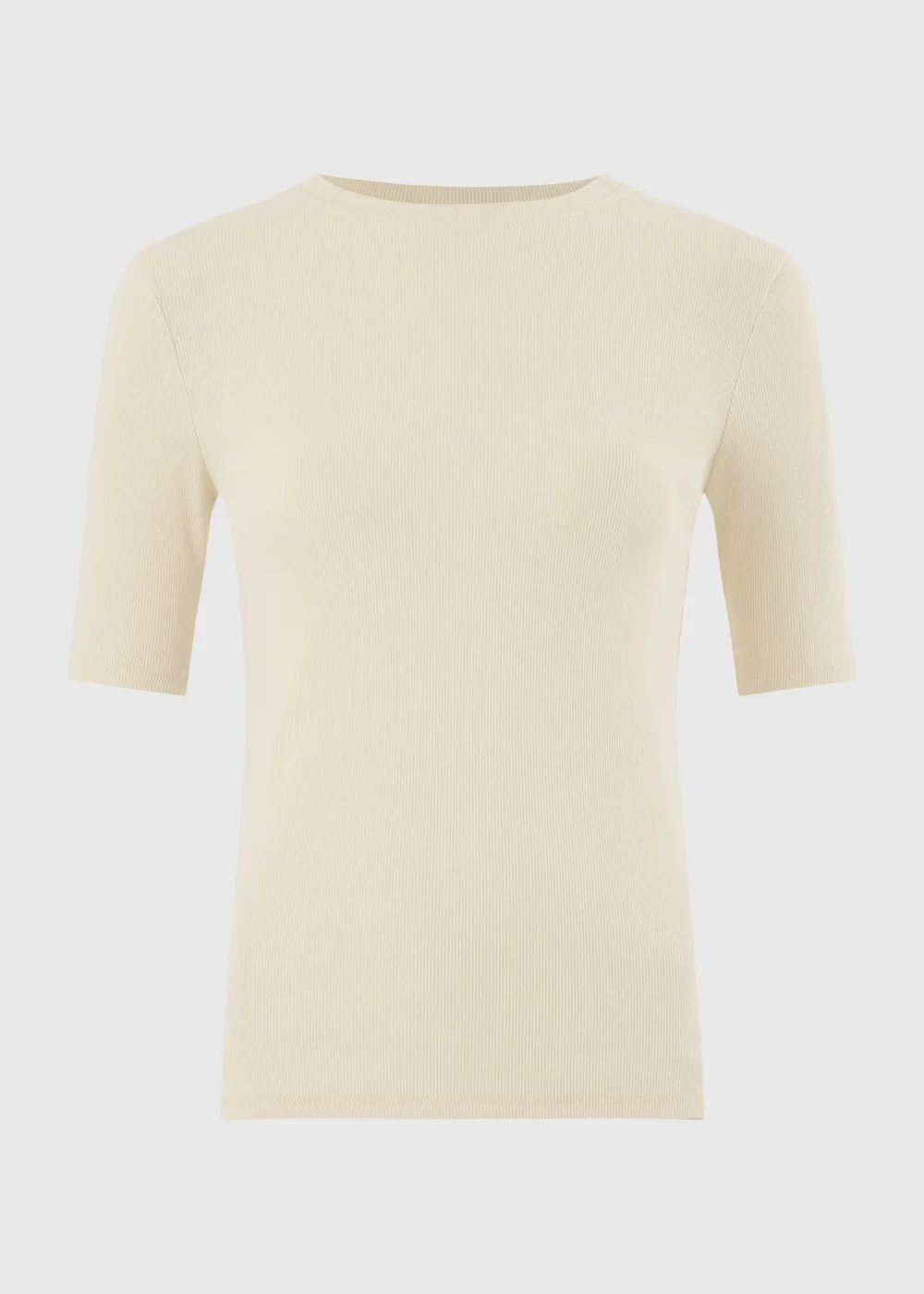 Fitted Ribbed Crew Neck - 8 Image 1