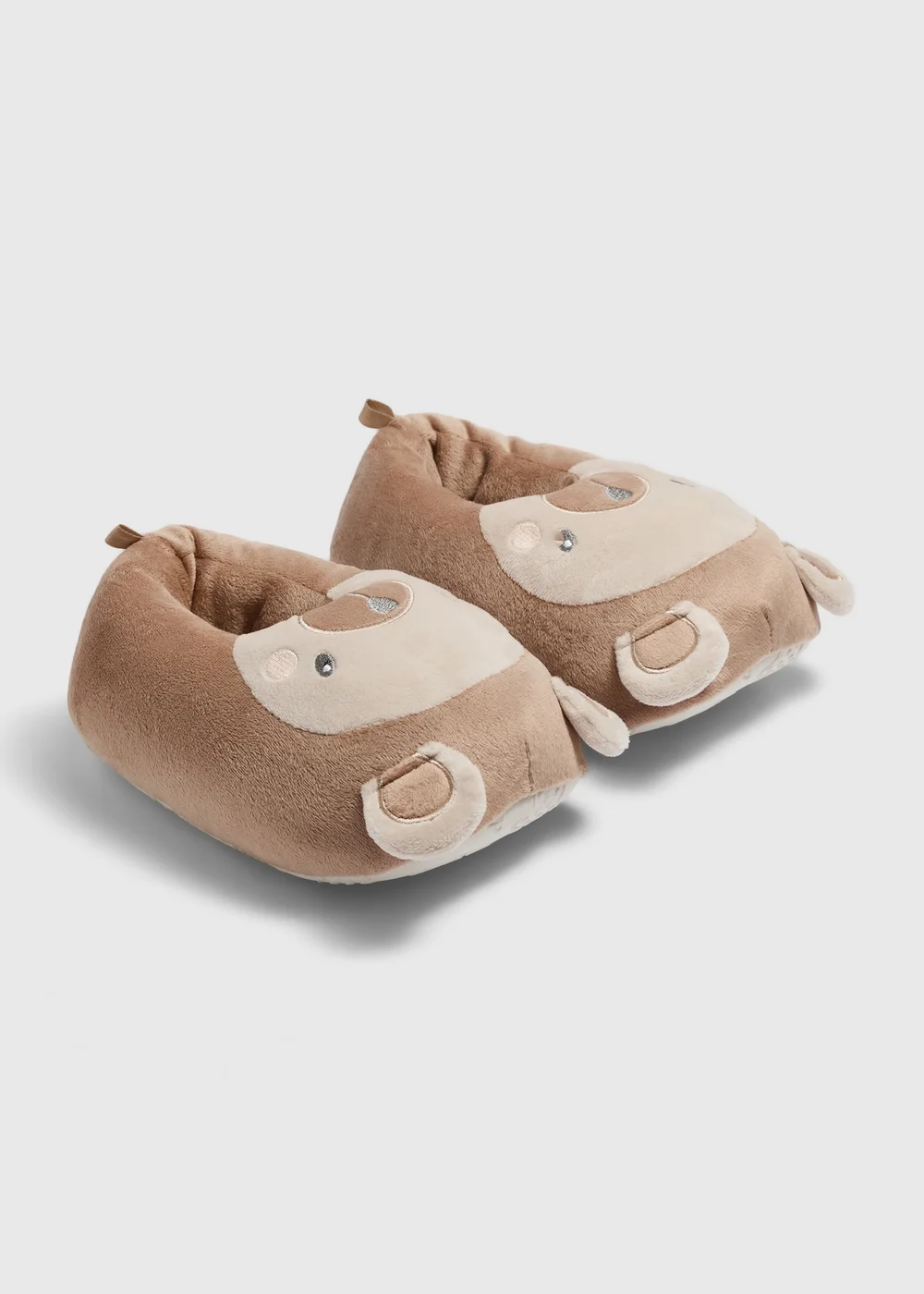 Kids Beige Bear Shaped Slippers (Younger 8 - Older 13) - 8-9 Infants Image 1