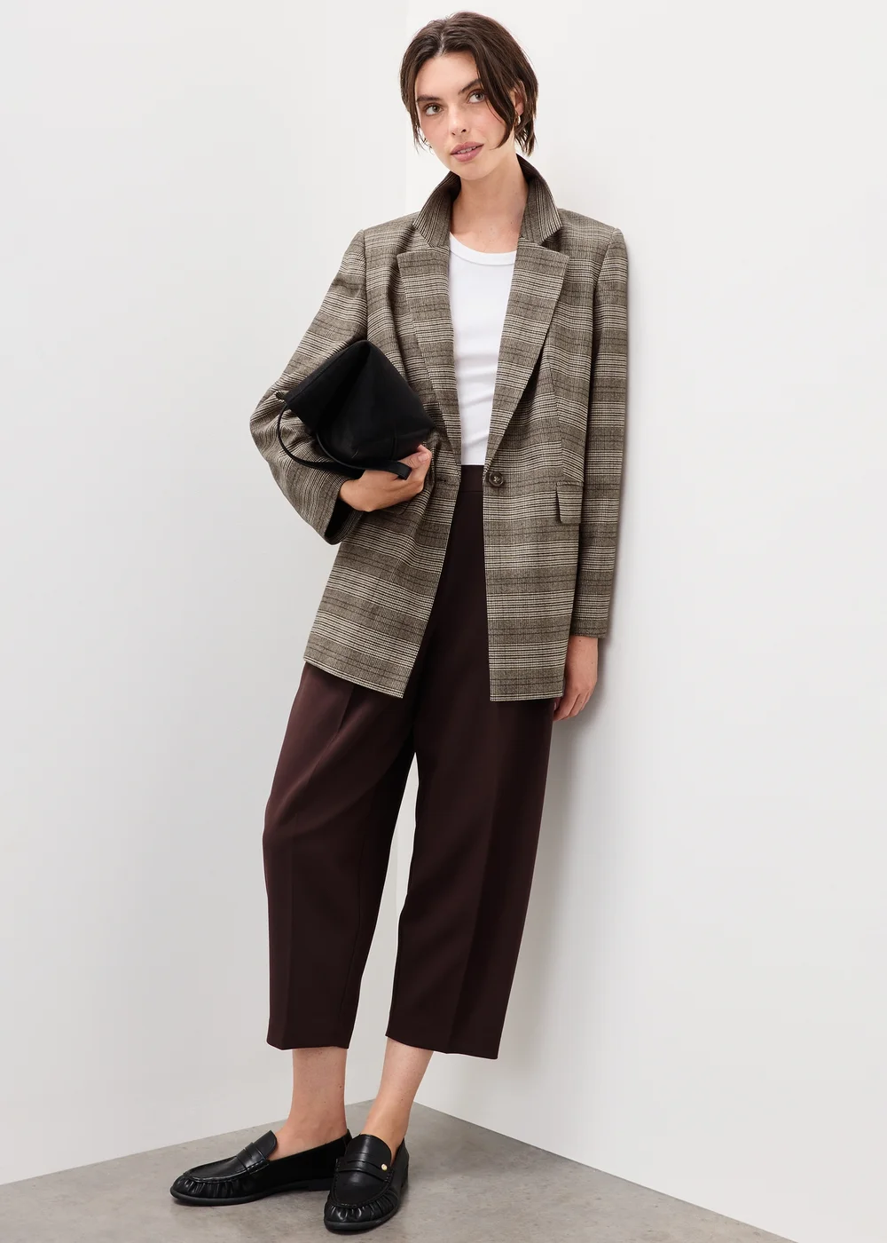 Brown Check Co Ord Blazer - 8 Image 1