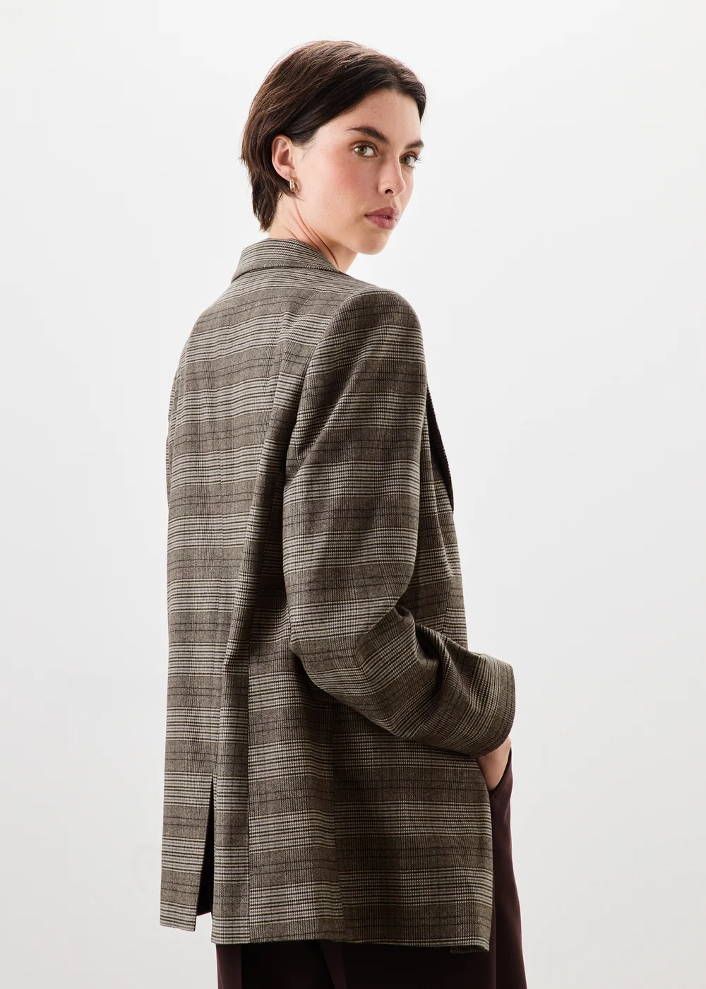 Brown Check Co Ord Blazer - 8 Image 2