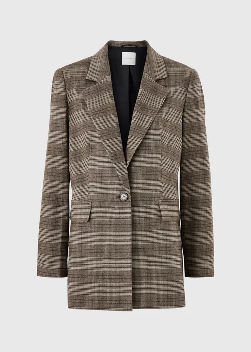 Brown Check Co Ord Blazer - 8 Image 4