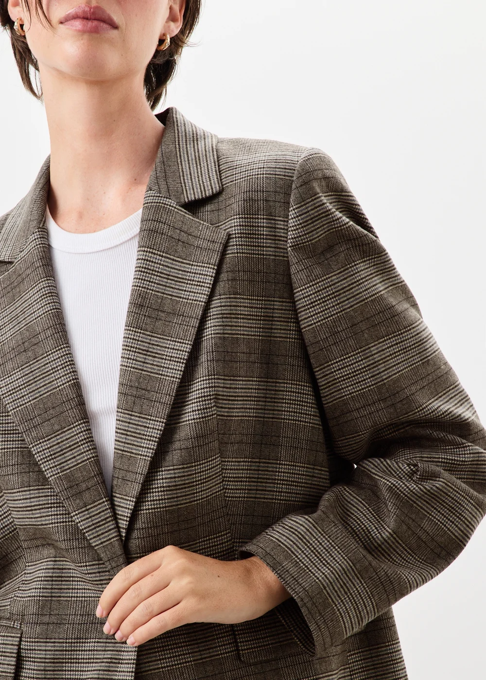 Brown Check Co Ord Blazer - 8 Image 3