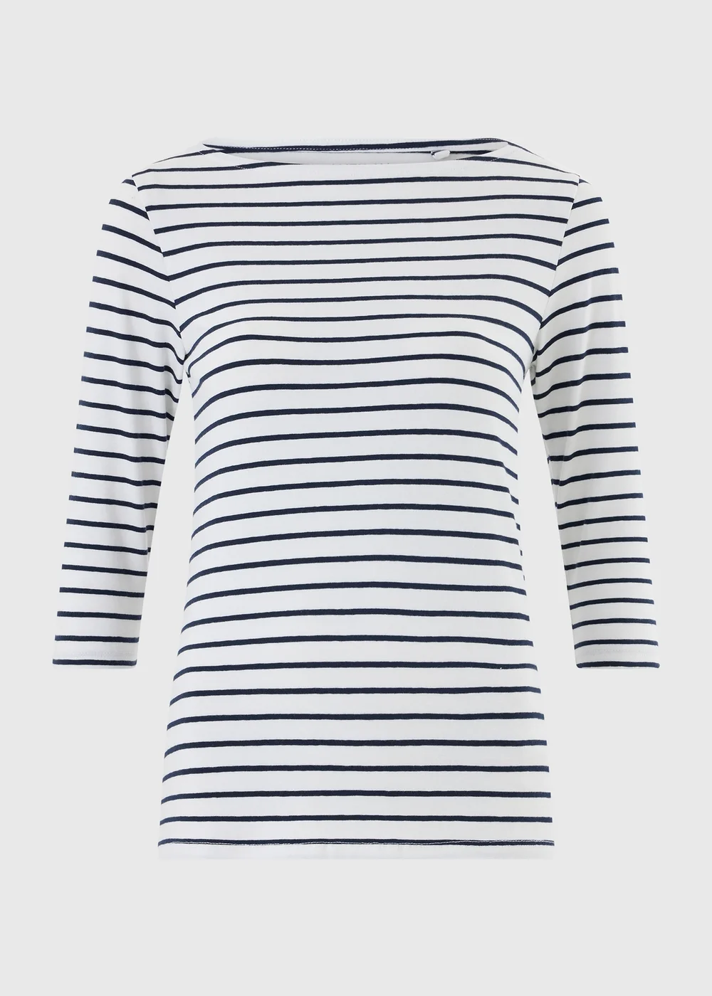 White Striped Fitted T-Shirt - 8 Image 4