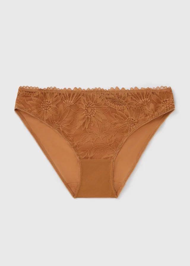 Toffee Lace Trim Mini Knickers