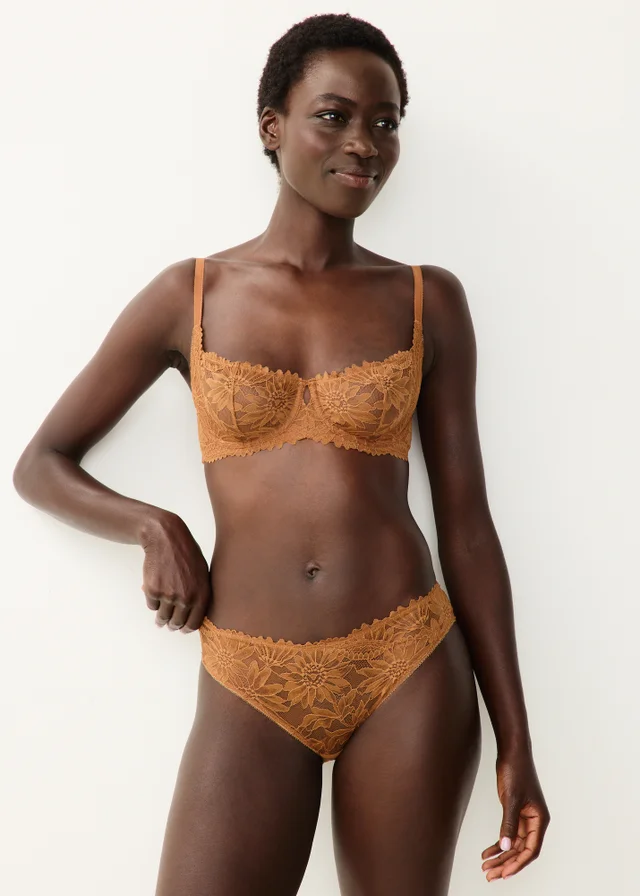 Toffee Lace Trim Mini Knickers