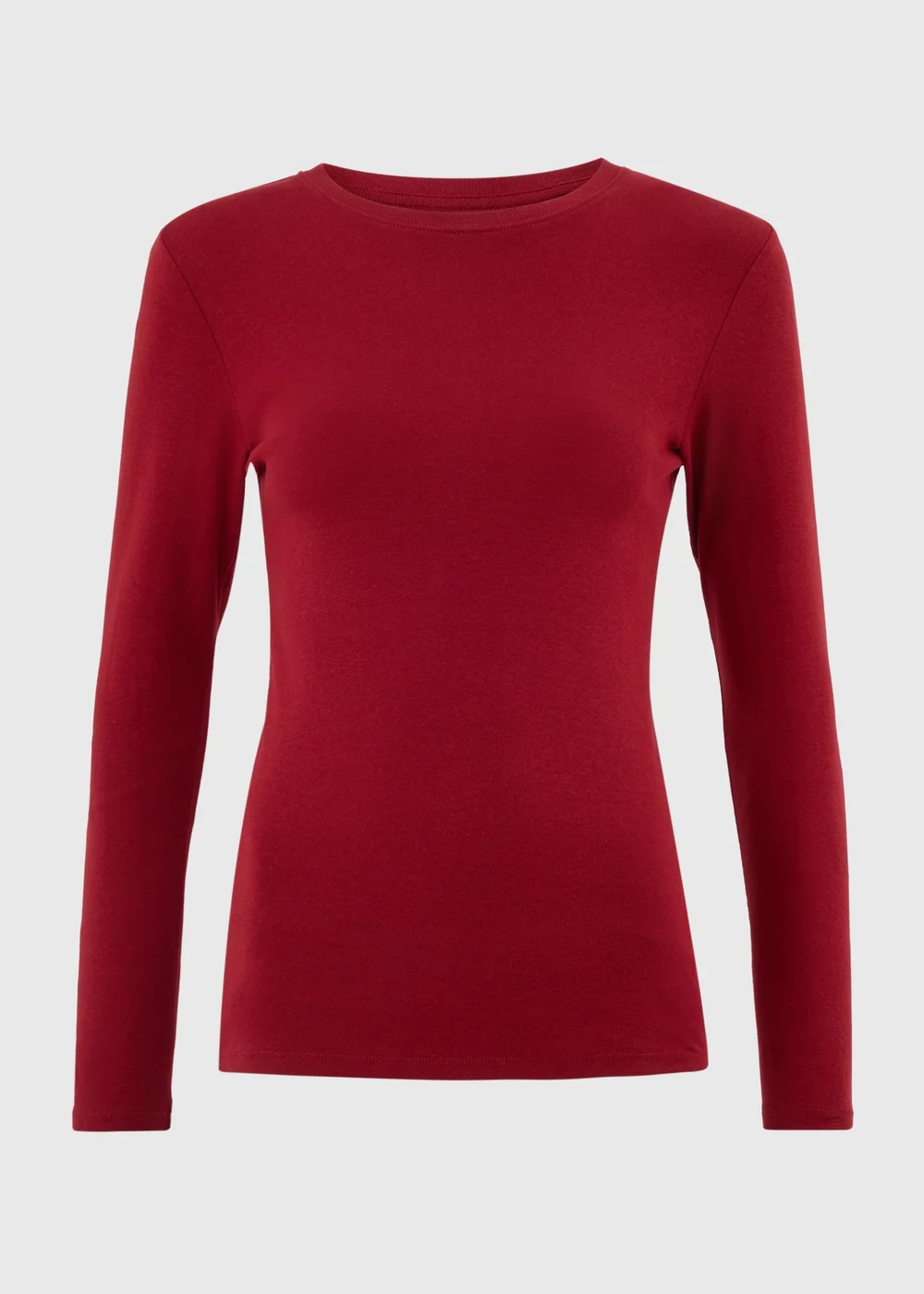 Red Fitted Long Sleeve T-Shirt - 8 Image 2