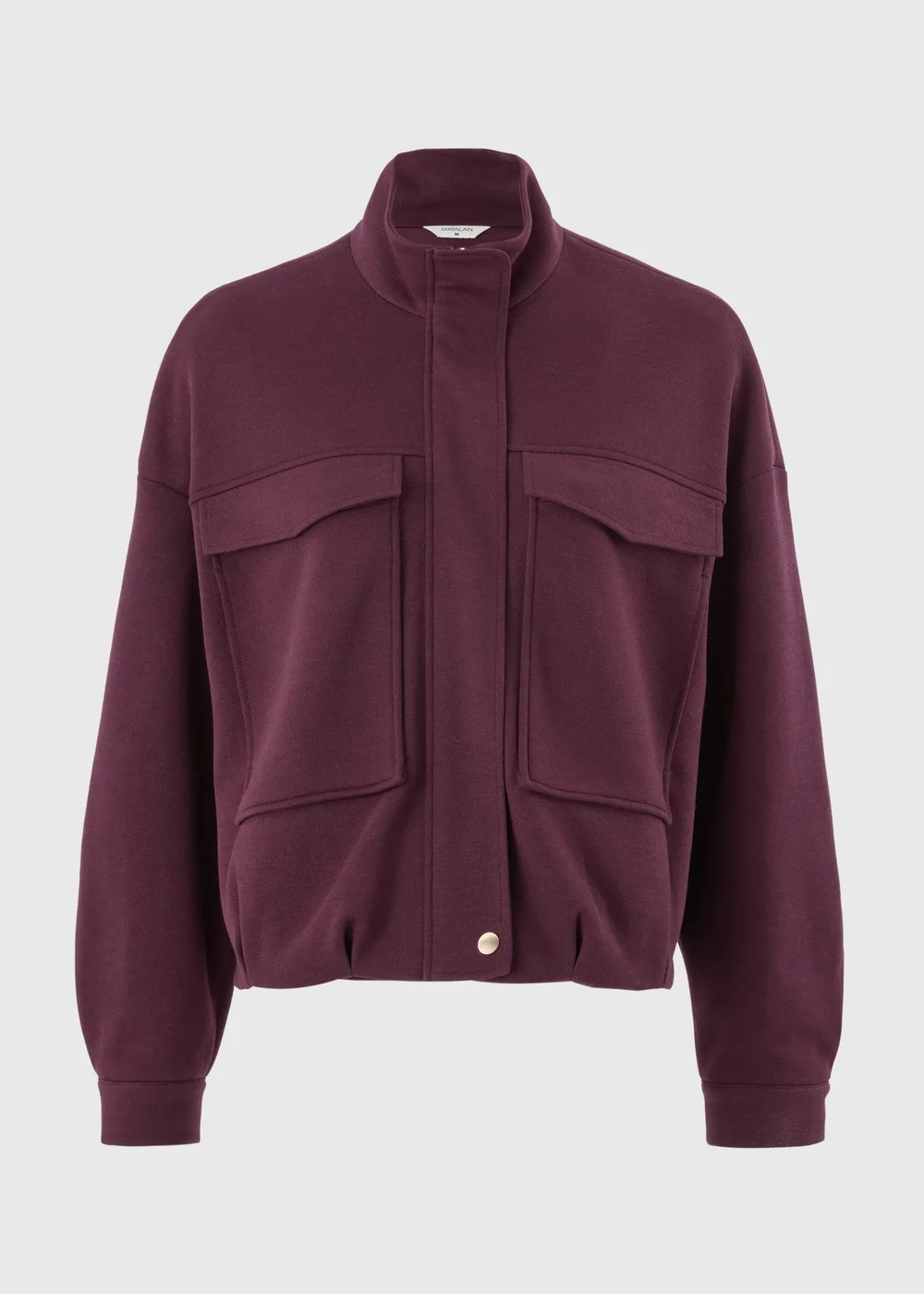 Grape Pique Double Pocket Co Ord Bomber Jacket - S Image 4
