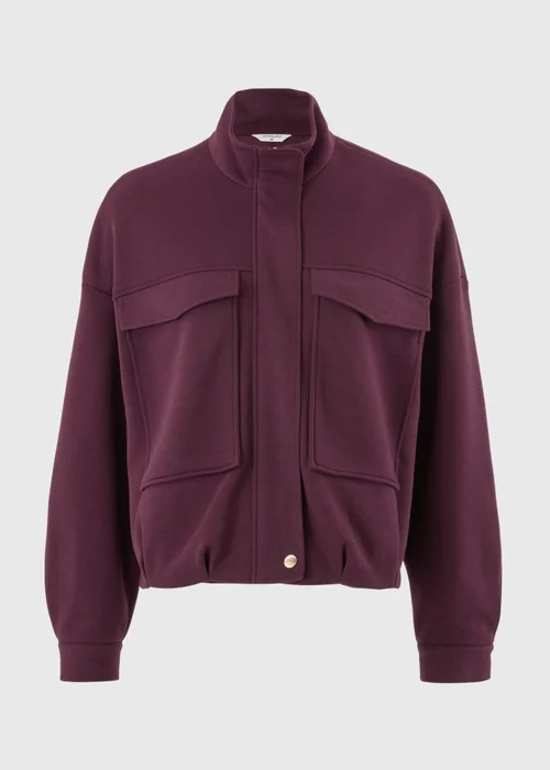 Grape Pique Double Pocket Co Ord Bomber Jacket - S Image 4