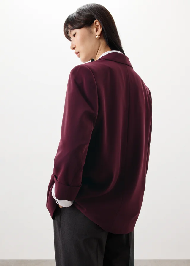 Burgundy Turn Back Blazer