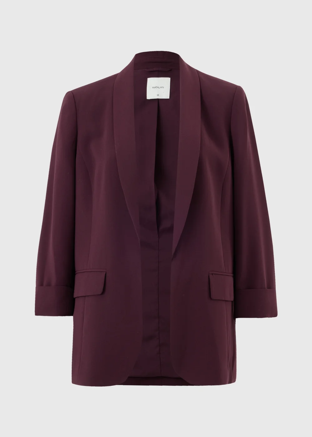 Burgundy Turn Back Blazer - 8 Image 1