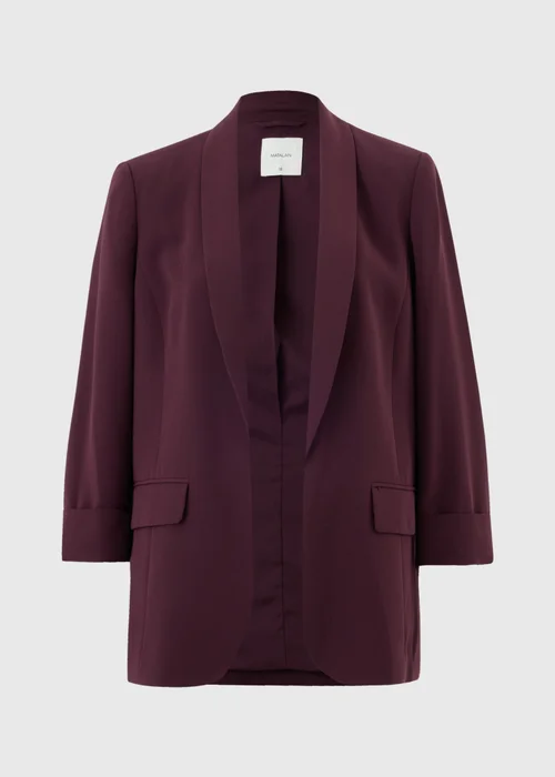 Burgundy Turn Back Blazer - 8 Image 5