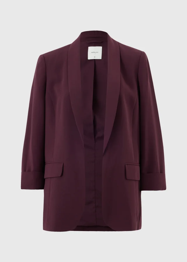 Burgundy Turn Back Blazer