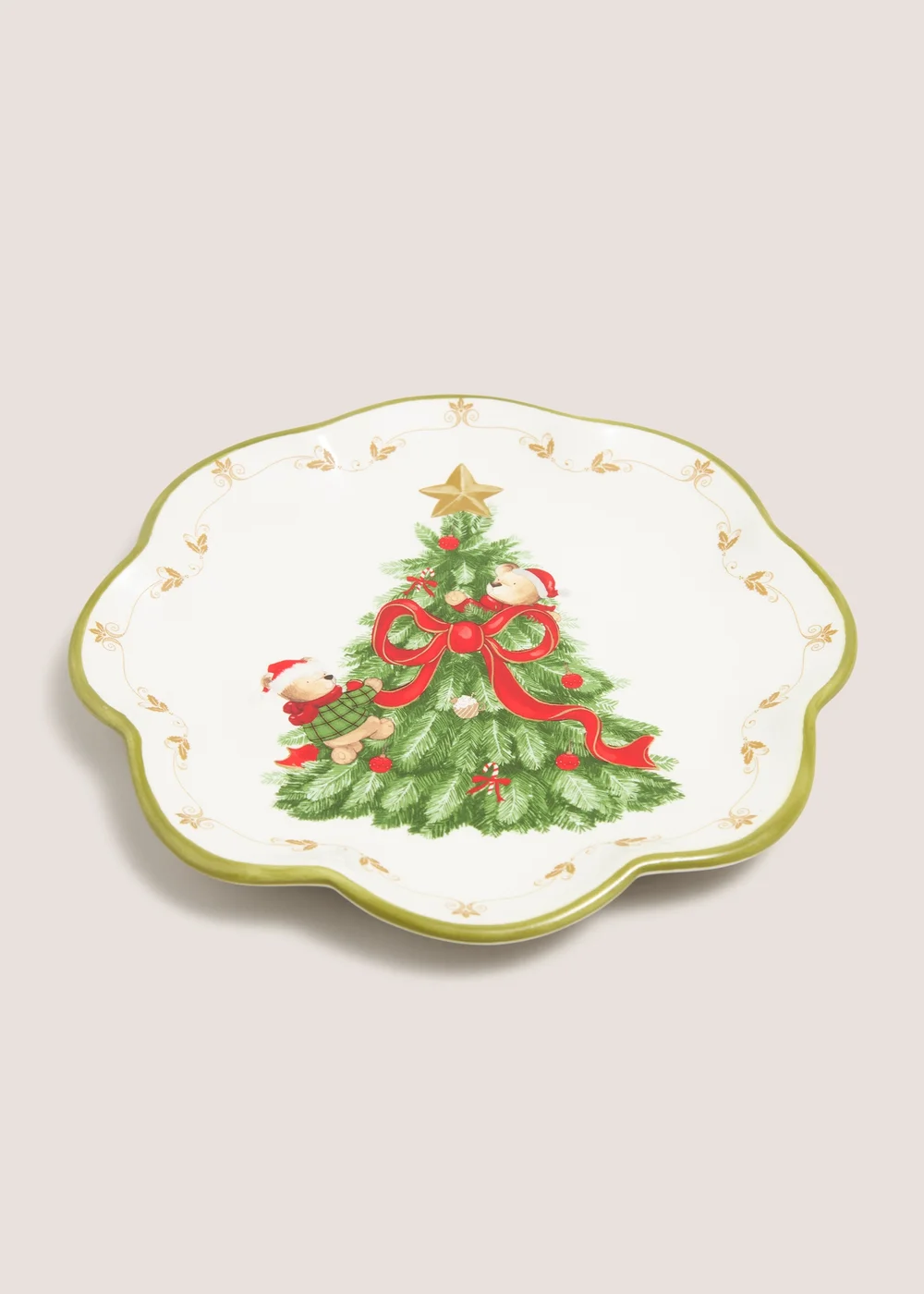 Patch The Bear Christmas Decorative Plate Image 1