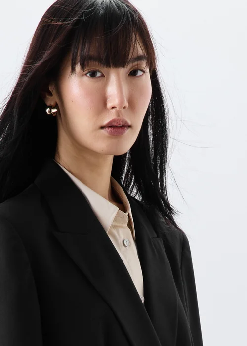 Black Double Breasted Blazer - 12 Image 3